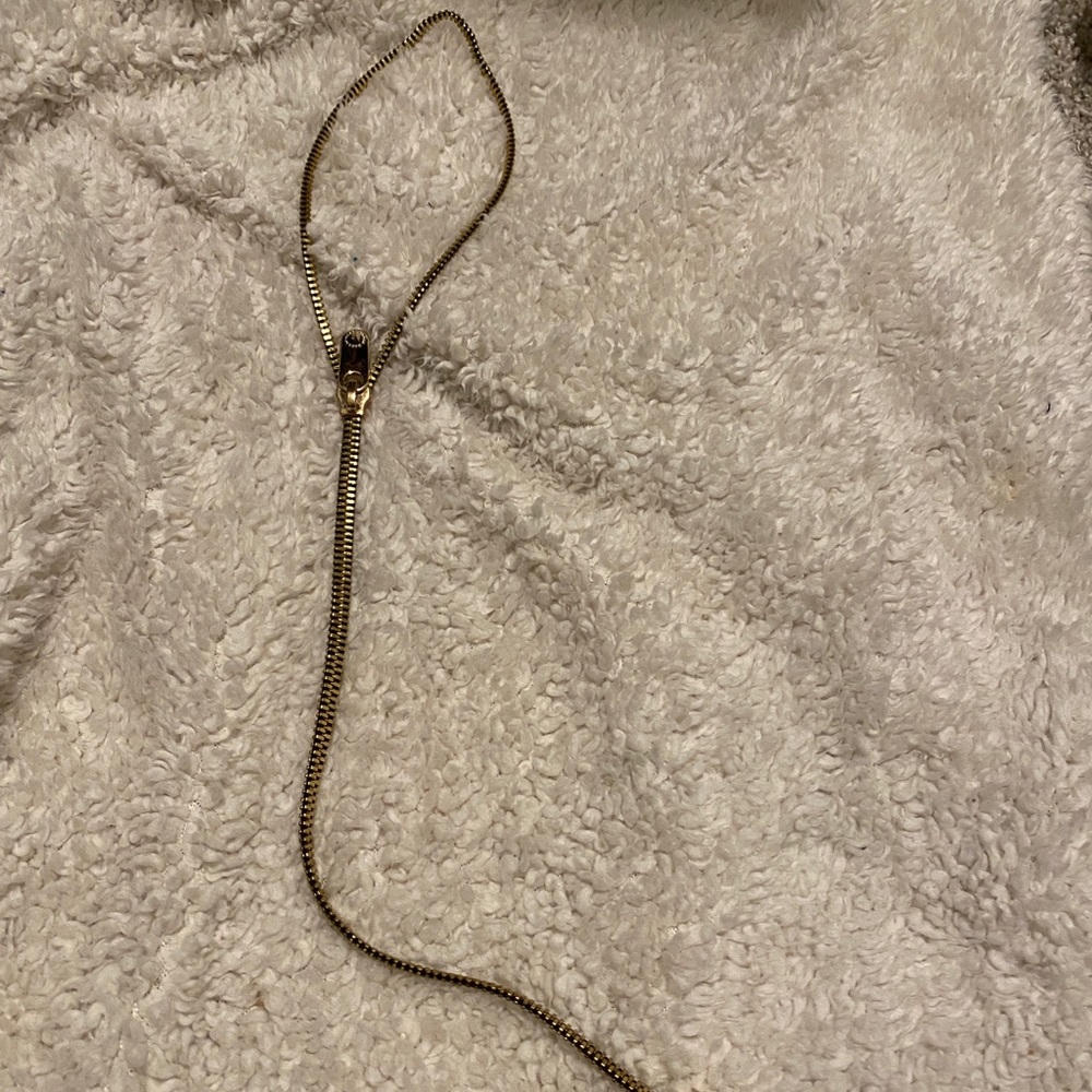 gold zipper lanyard